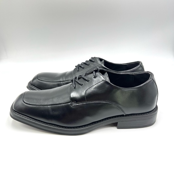 Kenneth Cole Mens Nevin Black Faux Leather Lace Up Dress Shoes Oxfords Size 8 M - Picture 6 of 12
